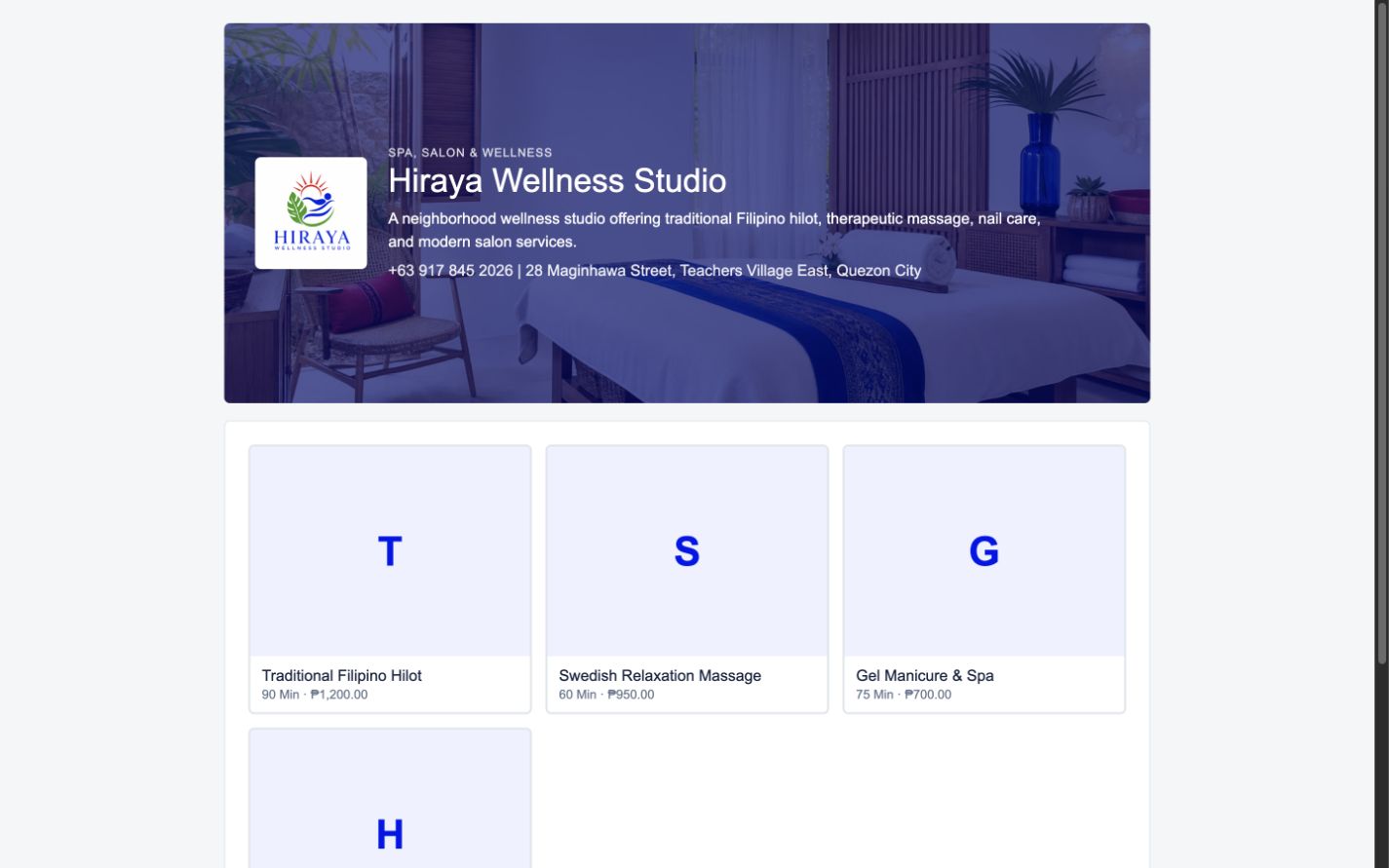 SavrPass customer booking page